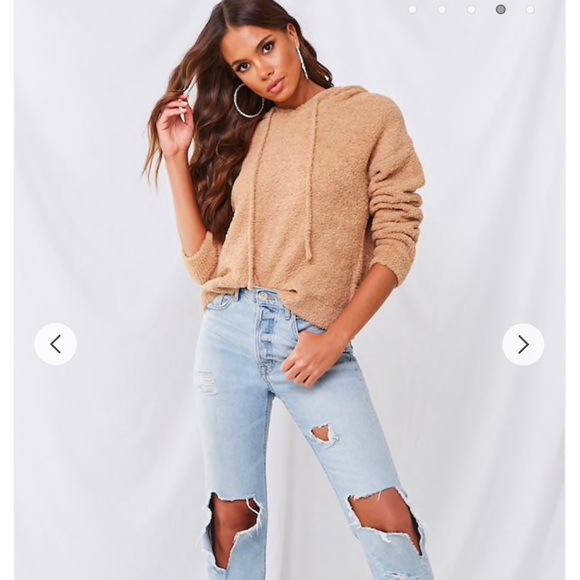 Faux Fur Hooded Pullover - Picture 4 of 6